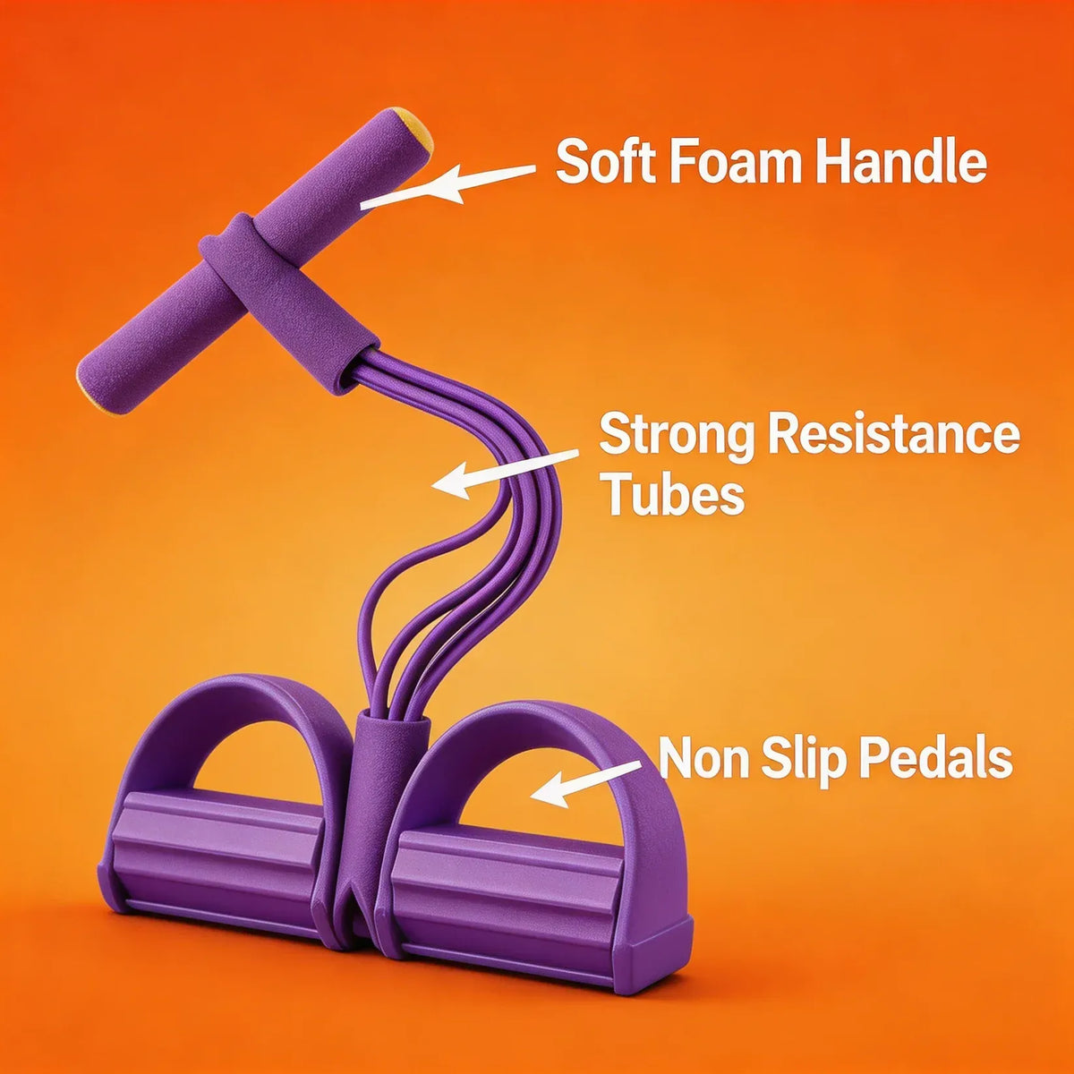 CoreFlex™ Yoga Pedal Puller (4-Tube Full Body Resistance Trainer with Foot Pedals)