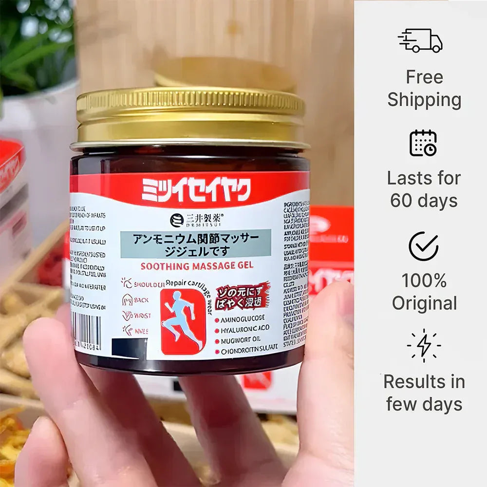 Japanese Pain Relief Gel (Pack of 2) | Fast Relief for Back, Neck, Knee & Joint Pain | Soothing Herbal Formula for Everyday Comfort